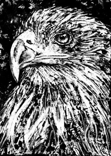 POWER ANIMAL EAGLE | Lord of Enlightenment van Sarah Jil Niklas, Schilderij te koop op Singulart