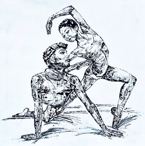 Guarded Grace |  DUO OF LIGHTS de Sarah Jil Niklas, Pintura a la venta en Singulart