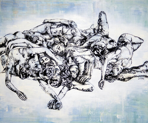 Die denkende Seele IV 02  / Tanz van Sarah Jil Niklas, Schilderij te koop op Singulart
