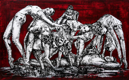 L’ANIMA PENSANTE rossa  (Tanz / dance / schwarz - wei  / black - white / red - rossa - rot) Sarah Jil Niklas