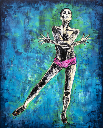 LÉGÈRETÉ INSPIRANTE POP-ART #11 // Tänzerin, Tanz, Dance, Dancer de Sarah Jil Niklas, Pintura a la venta en Singulart