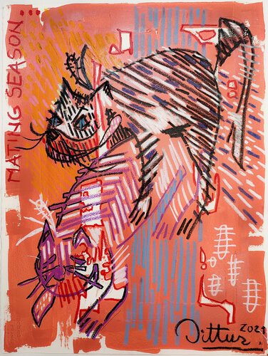 Mating season von Christian Dittus, Werk auf Papier kaufen auf Singulart