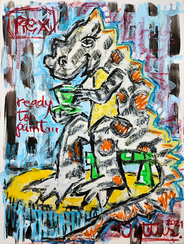 Rex ready to paint de Christian Dittus, Obra en papel a la venta en Singulart