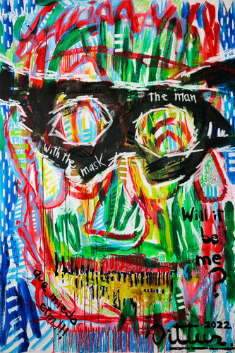 The man with the mask, will it be me?... von Christian Dittus, Malerei kaufen auf Singulart