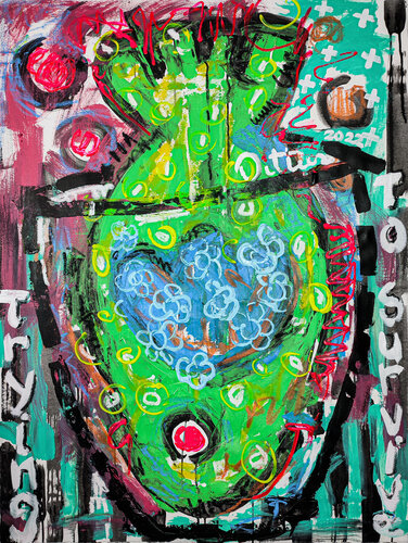 Trying survive van Christian Dittus, Schilderij te koop op Singulart
