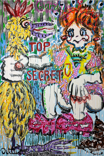 Top secret (no le cuentes a nadie que la he cagado) von Christian Dittus, Malerei kaufen auf Singulart