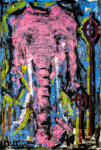 Dreaming of pink elephant von Christian Dittus, Malerei kaufen auf Singulart