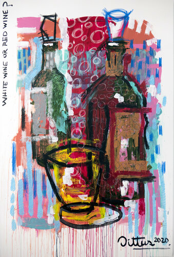 White wine or red wine? von Christian Dittus, Malerei kaufen auf Singulart
