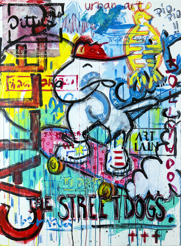 The Street Dogs skate time von Christian Dittus, Malerei kaufen auf Singulart