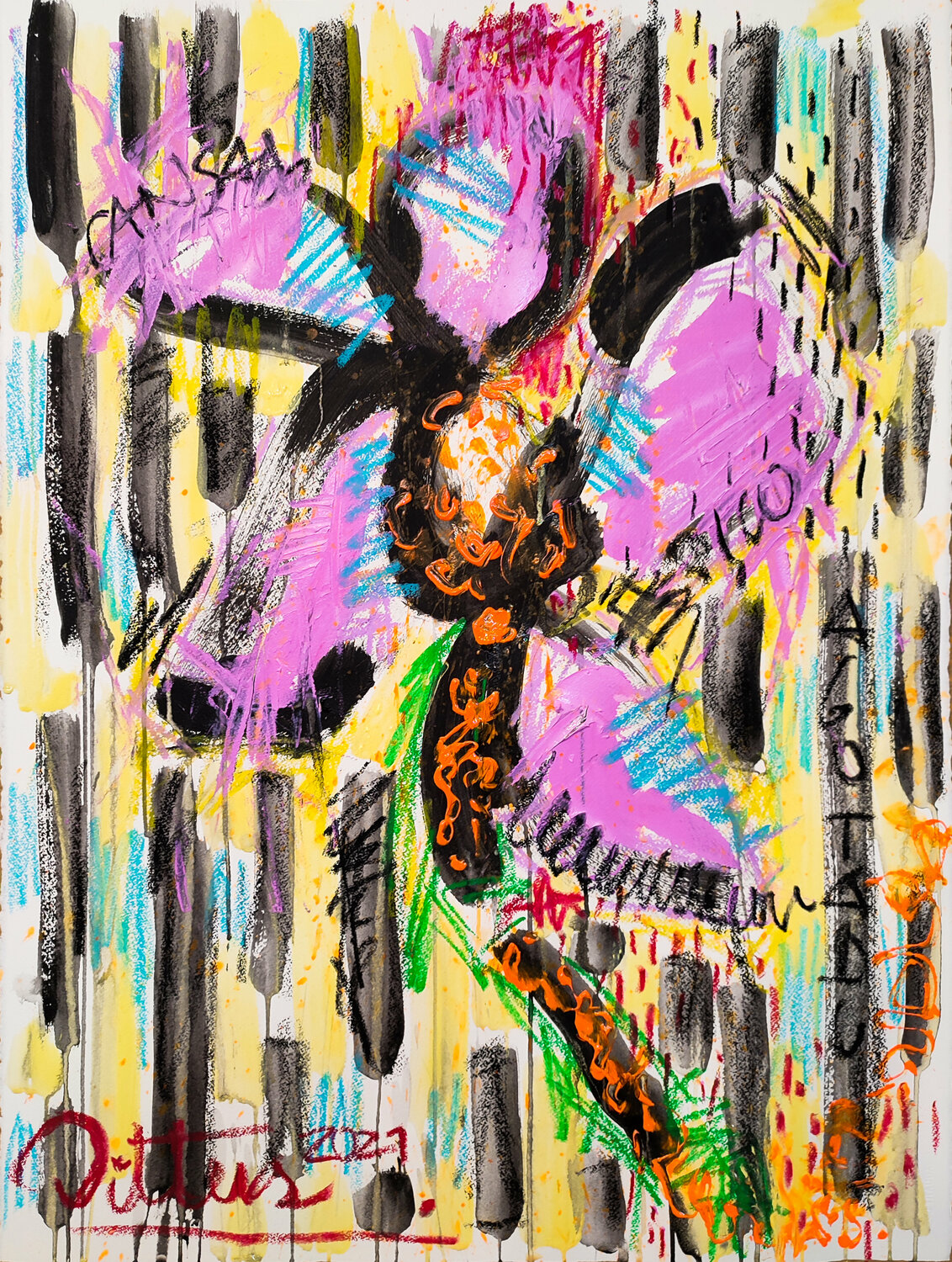 Fast and furious on paper Nº 3 Christian Dittus Werk auf Papier zu verkaufen