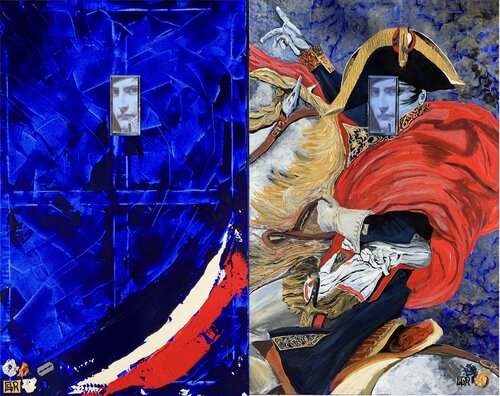BONA...en aparté... ( NAPOLEON BONAPARTE . Diptyque) de Alain Granger (A.G.R.), Pintura a la venta en Singulart