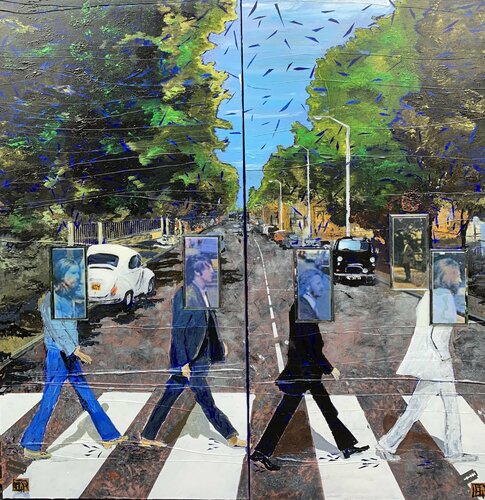"TOGETHER" *... And the "UNKNOW " Of  ABBEY ROAD* ... von Alain Granger (A.G.R.), Malerei kaufen auf Singulart