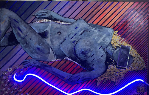 Le sourire de Carole m'aMUSE... van Alain Granger (A.G.R.), Schilderij te koop op Singulart