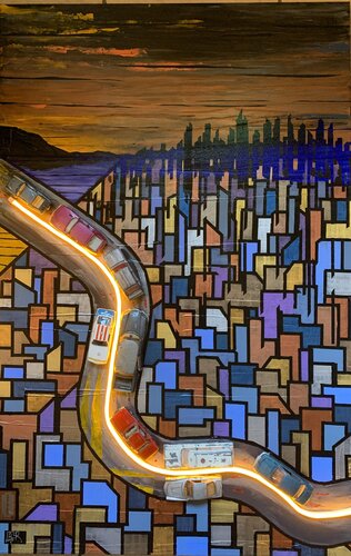 TRANSHUMANCE CITADINE von Alain Granger (A.G.R.), Malerei kaufen auf Singulart