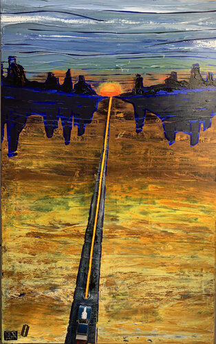 Alone in Pontiac GTO  ( Arlight /Artoys) di Alain Granger (A.G.R.), Pittura in vendita su Singulart