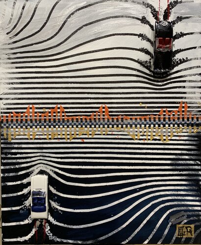 Black and White wave... van Alain Granger (A.G.R.), Schilderij te koop op Singulart