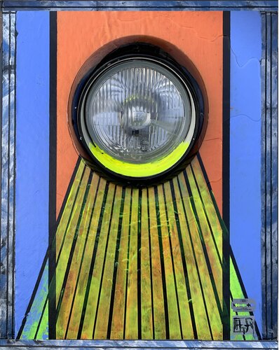 Under the headlights of a 911 by Alain Granger (A.G.R.), Painting for Sale on Singulart