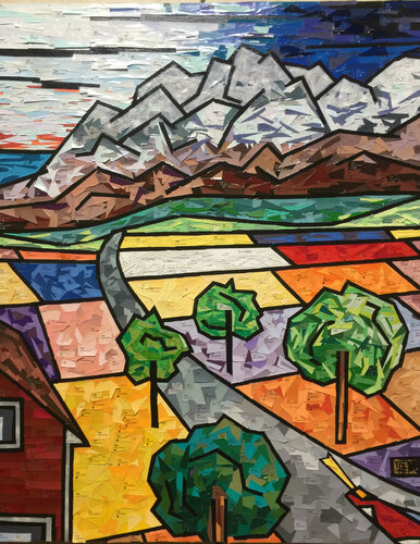 7665...Jaune KLIMT ... cherchez le ! par Alain Granger (A.G.R.), Peinture en vente sur Singulart