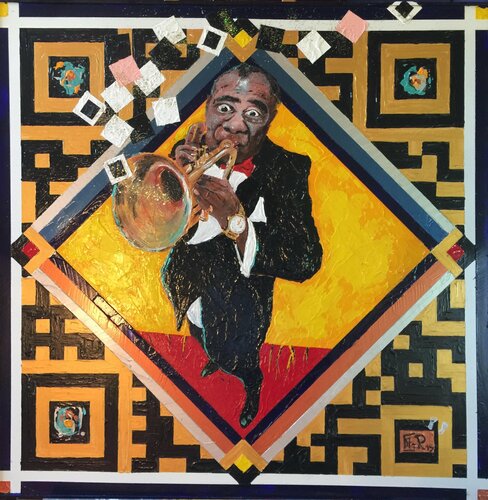 15 notes de Jazz en QR code von Alain Granger (A.G.R.), Malerei kaufen auf Singulart