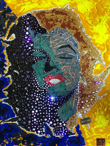Mèche de 10 pour Marilyn ... ARTLIGHT par Alain Granger (A.G.R.), Peinture en vente sur Singulart