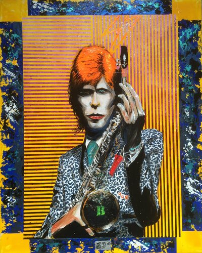 B" s Sax von Alain Granger (A.G.R.), Malerei kaufen auf Singulart