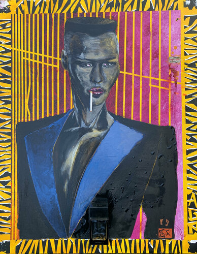 BLACK MAGIC WOMAN ( GRÄCE JONES ...) by Alain Granger (A.G.R.), Painting for Sale on Singulart