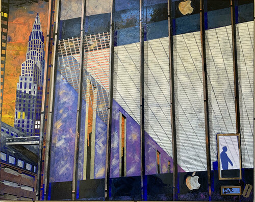 Overtime at APPLE* in Manhattan ... von Alain Granger (A.G.R.), Malerei kaufen auf Singulart