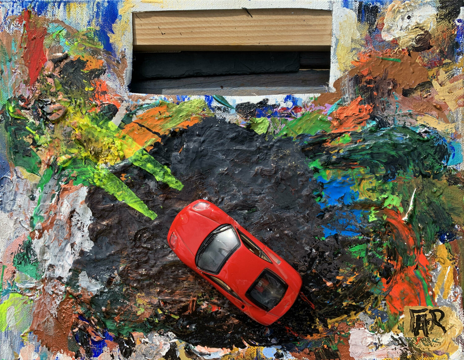 Palette  mécanique 1 . Alain Granger (A.G.R.) Originalgemälde zu verkaufen