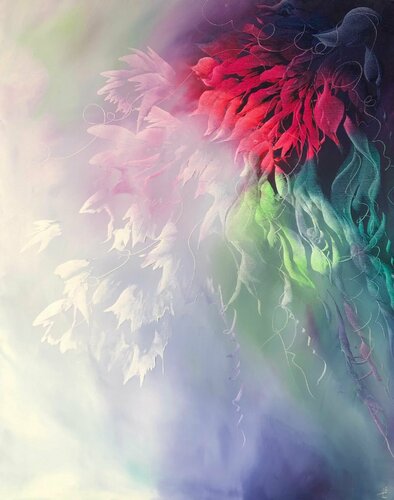 Floral Meadow van Ludmila Budanov, Schilderij te koop op Singulart