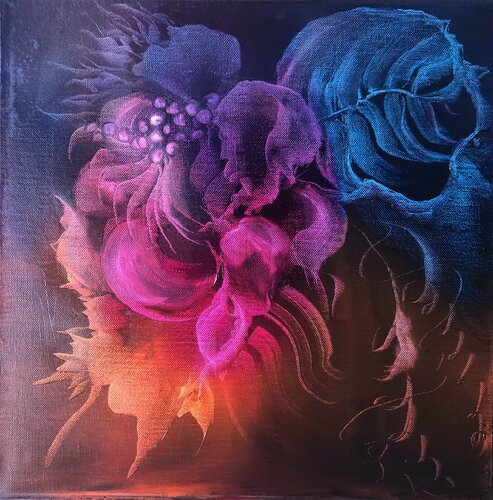 Flowers talk I van Ludmila Budanov, Schilderij te koop op Singulart