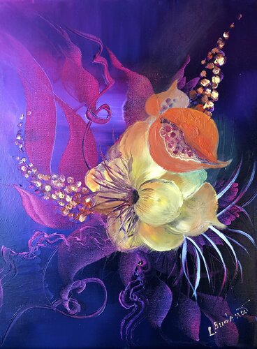 Night fragrance XVI van Ludmila Budanov, Schilderij te koop op Singulart
