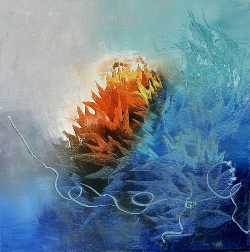 Fantasy in blue van Ludmila Budanov, Schilderij te koop op Singulart