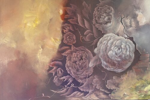 Embers and Petals di Ludmila Budanov, Pittura in vendita su Singulart