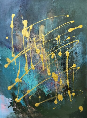 Gold and hot by Ludmila Budanov, Painting for Sale on Singulart
