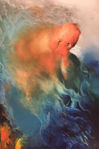 In the deep sea... van Ludmila Budanov, Schilderij te koop op Singulart