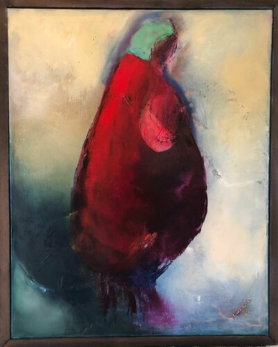 Something in red van Ludmila Budanov, Schilderij te koop op Singulart