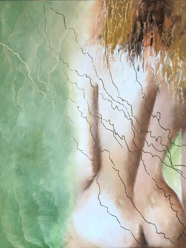 Girl with golden  hair di Ludmila Budanov, Pittura in vendita su Singulart