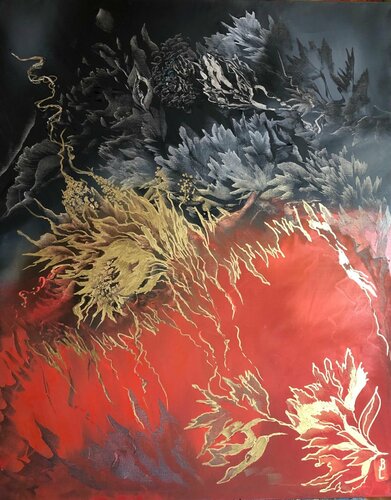 Red and black de Ludmila Budanov, Pintura a la venta en Singulart