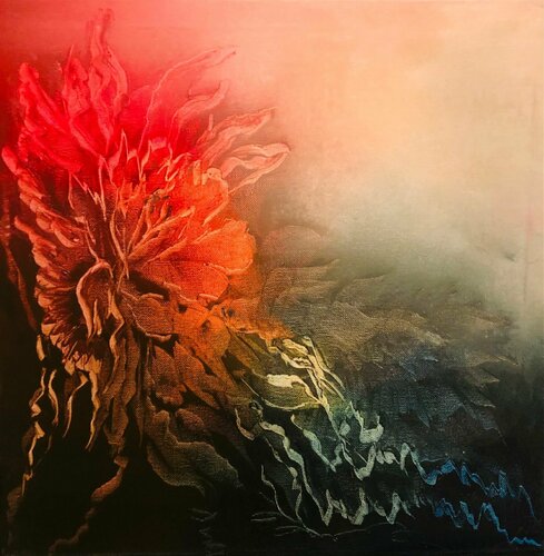 The Scarlet Flower di Ludmila Budanov, Pittura in vendita su Singulart