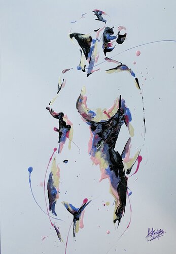 Collection La Pensive di Amandyne Steropes, Pittura in vendita su Singulart