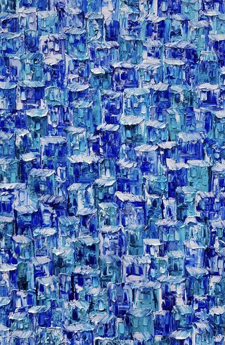 Bluetime Favelas by Christine Drummond, Painting for Sale on Singulart