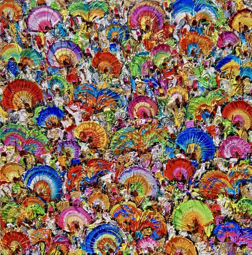 Bloco da Alegria van Christine Drummond, Schilderij te koop op Singulart