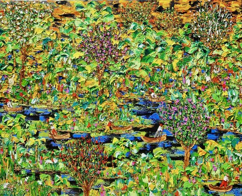Pantanal em Flor van Christine Drummond, Schilderij te koop op Singulart