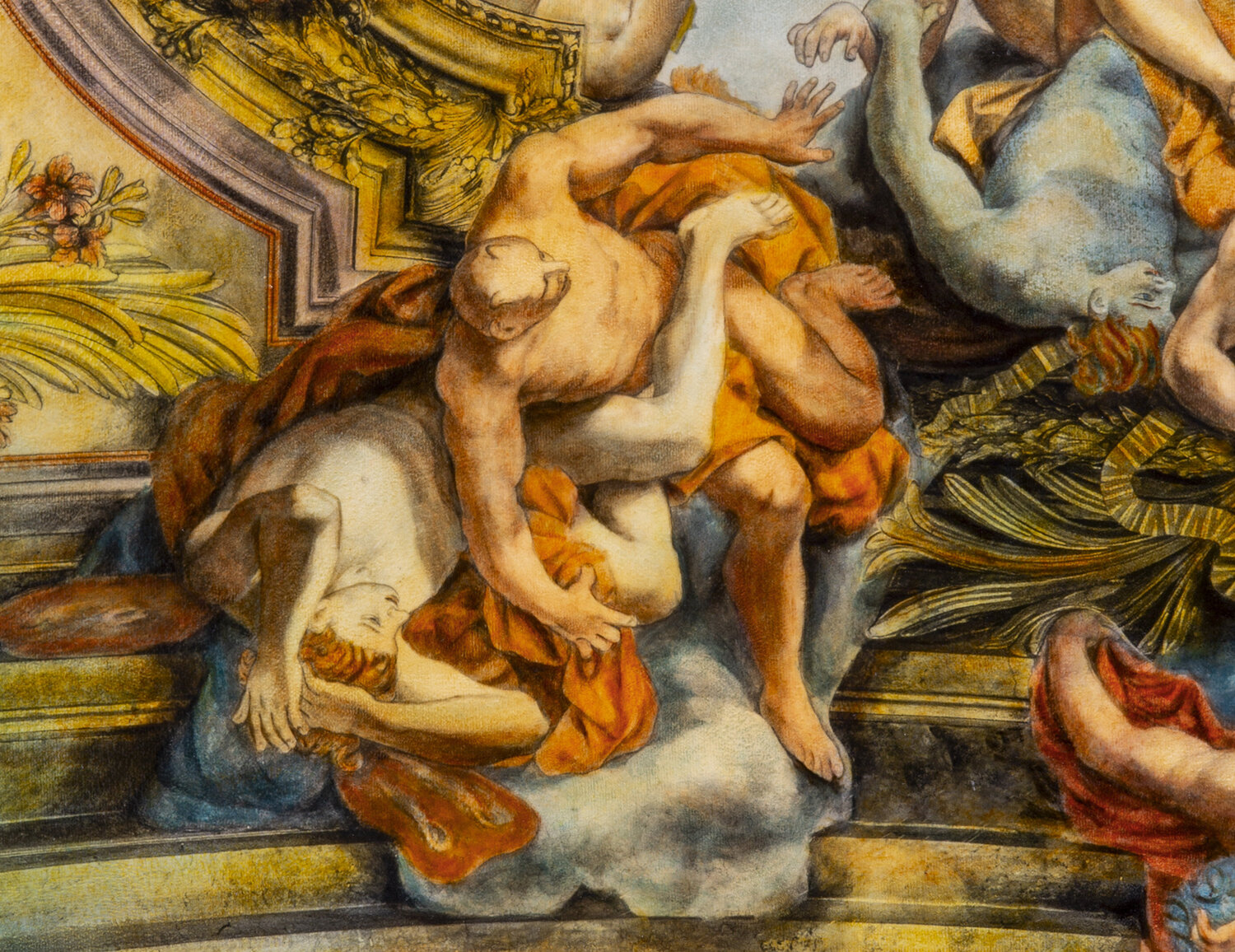 Angeli e Demoni Nella Chiesa Dei Dodici Apostoli. Roma. di Carlos Arriaga  (2025): Pittura a Olio, Matita su Tela - Singulart, image size:1500x1156