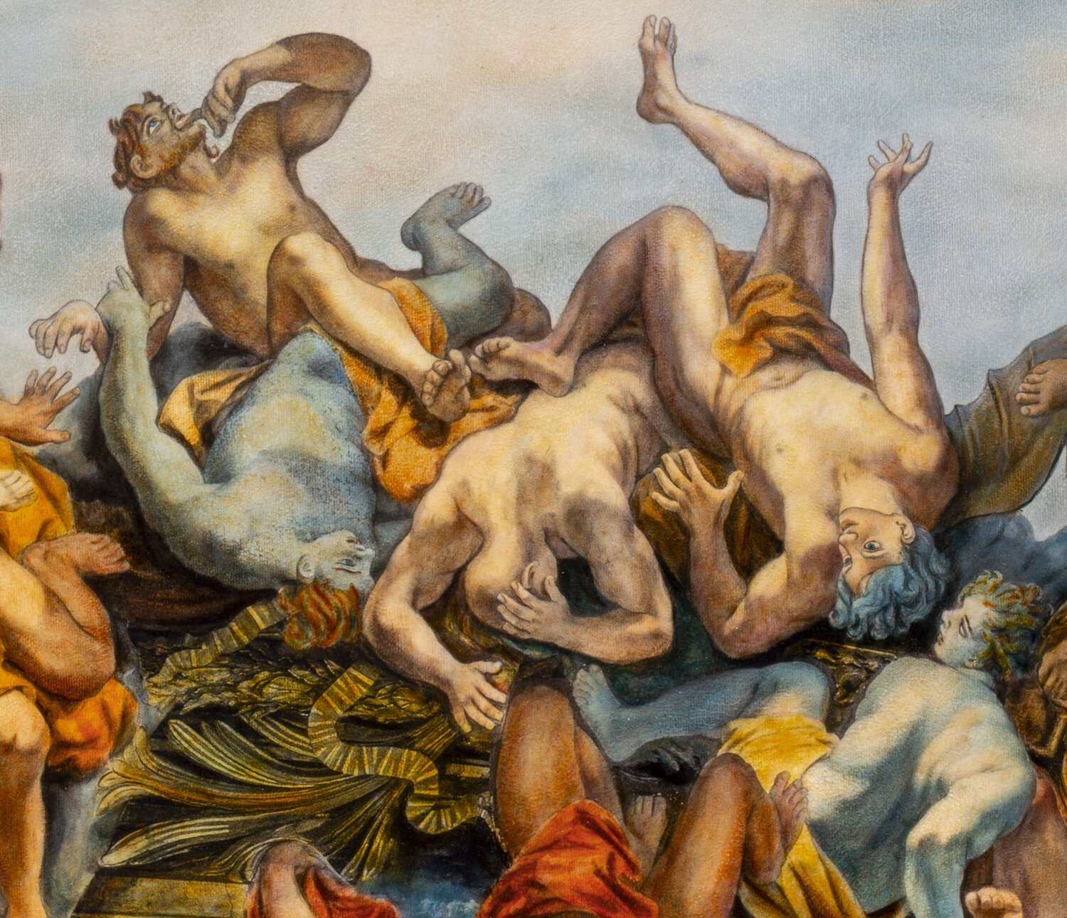 Angeli e Demoni Nella Chiesa Dei Dodici Apostoli. Roma. di Carlos Arriaga  (2025): Pittura a Olio, Matita su Tela - Singulart, image size:1500x1291