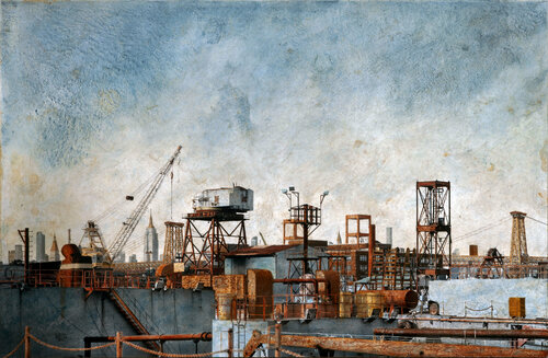 Brooklyn Navy Yard. New York. di Carlos Arriaga, Pittura in vendita su Singulart