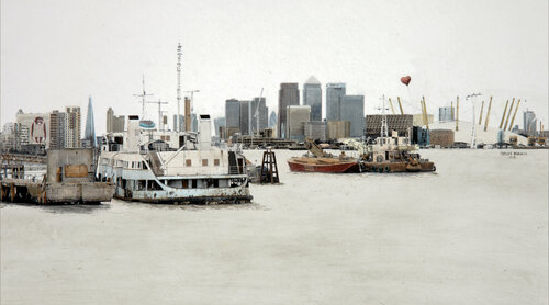 Thames Heart # 3 di Carlos Arriaga, Pittura in vendita su Singulart