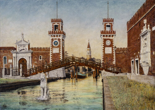 Arsenale di Venezia by Carlos Arriaga, Painting for Sale on Singulart