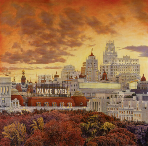 Palace Sunset in Orange Carlos Arriaga