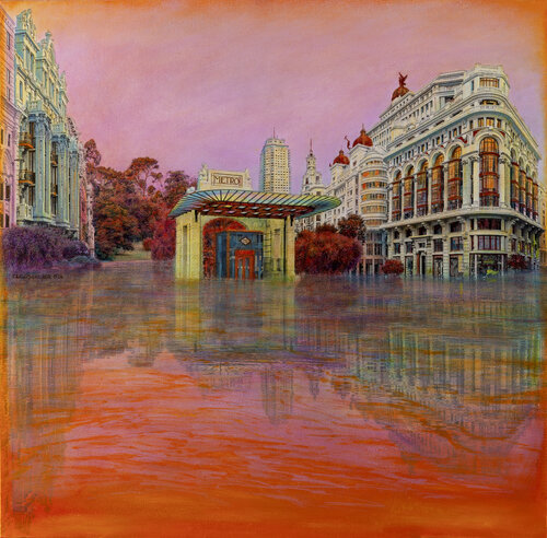 Gran Ría # 4. Madrid. di Carlos Arriaga, Pittura in vendita su Singulart